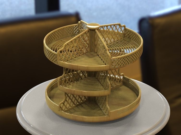 Wooden Kitchen or Restroom Food Organizer 3D print model-02 3D print model_23