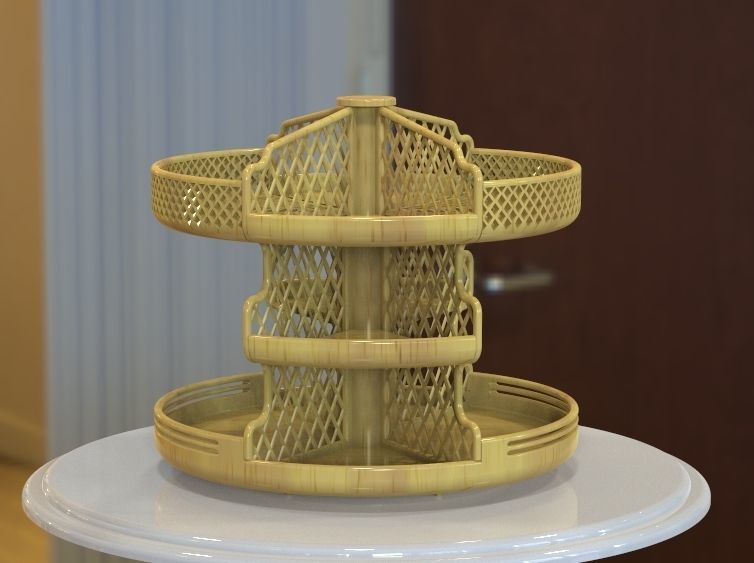 Wooden Kitchen or Restroom Food Organizer 3D print model-02 3D print model_26