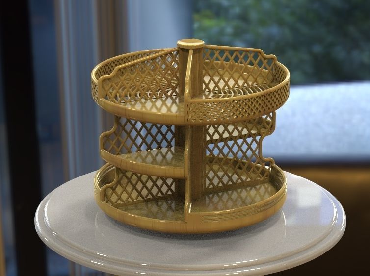 Wooden Kitchen or Restroom Food Organizer 3D print model-02 3D print model_24