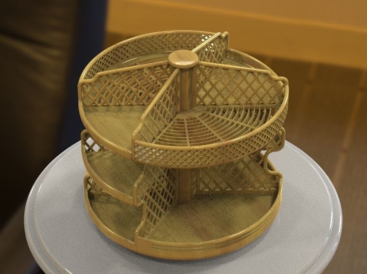 Wooden Kitchen or Restroom Food Organizer 3D print model-02 3D print model_20