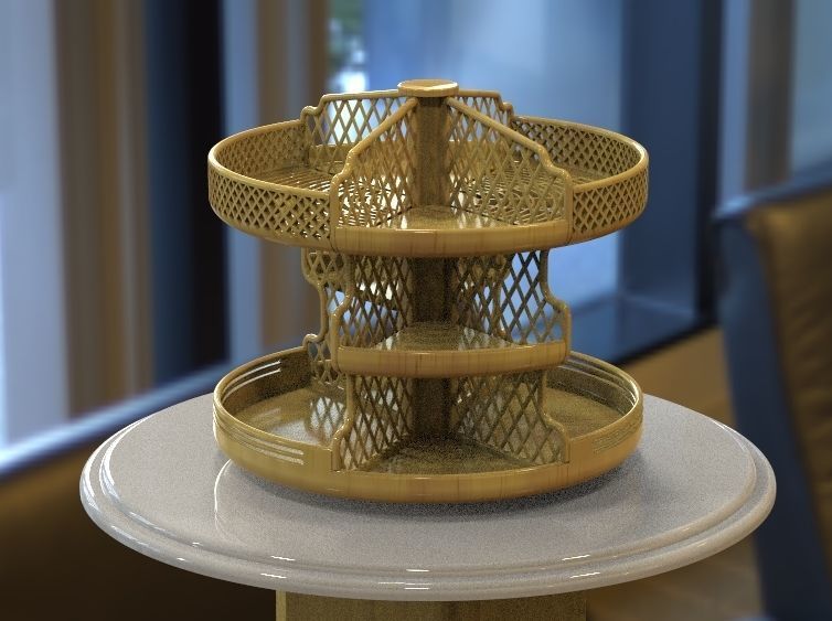 Wooden Kitchen or Restroom Food Organizer 3D print model-02 3D print model_19