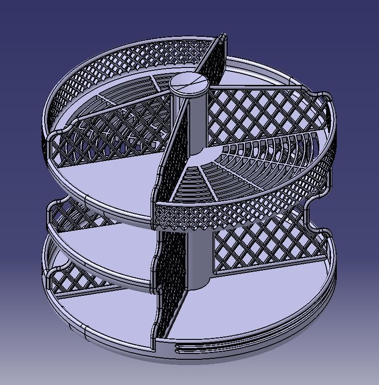 Wooden Kitchen or Restroom Food Organizer 3D print model-02 3D print model_27