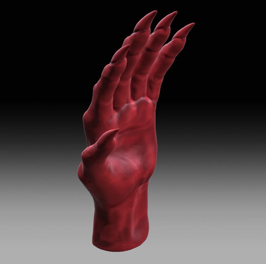 Creature Hand 3D model_3