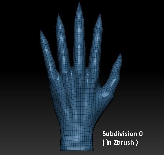 Creature Hand 3D model_7