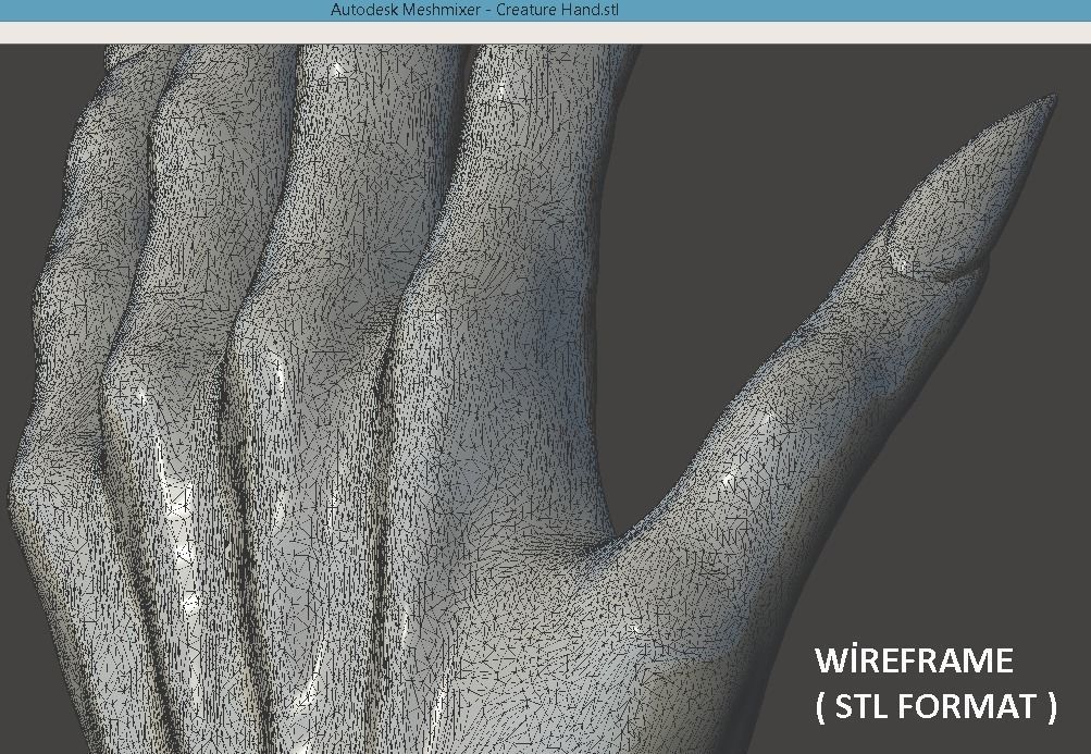 Creature Hand 3D model_10