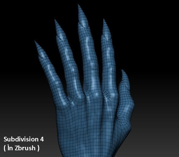 Creature Hand 3D model_8