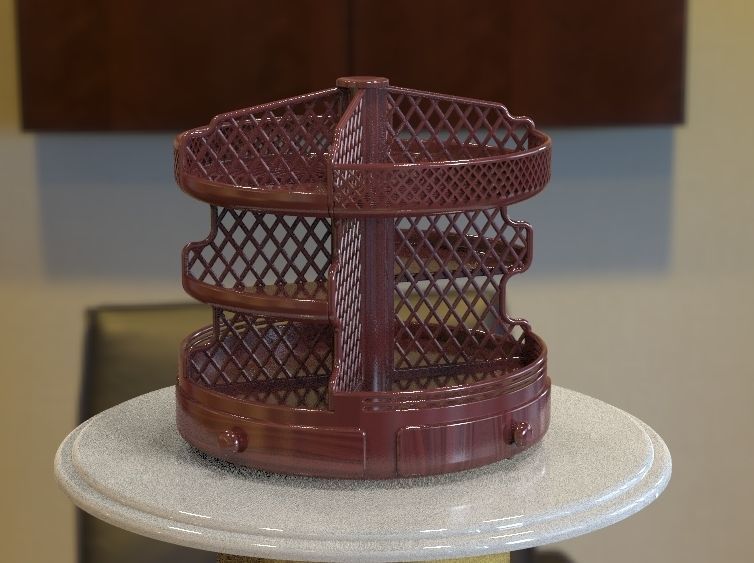Wooden Kitchen or Restroom Food Organizer 3D print model-03 3D model 3D ...