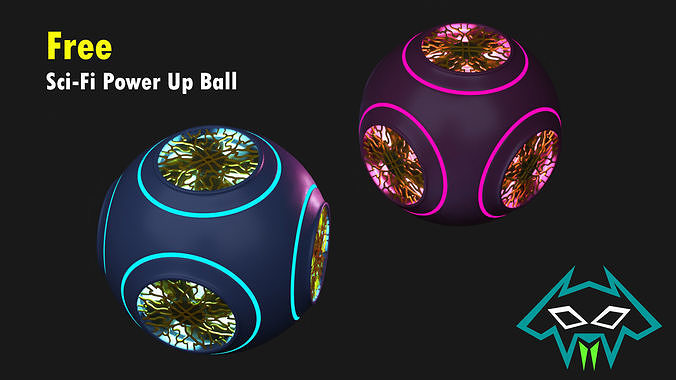 Sci-Fi Powerup Ball Free 3D model