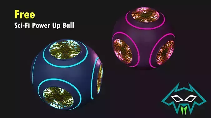 Sci-Fi Powerup Ball Free 3D model