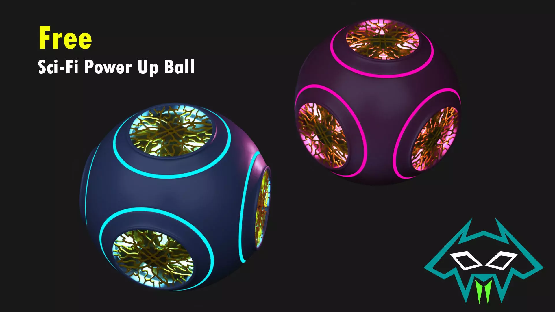 Sci-Fi Powerup Ball Free 3D model_0