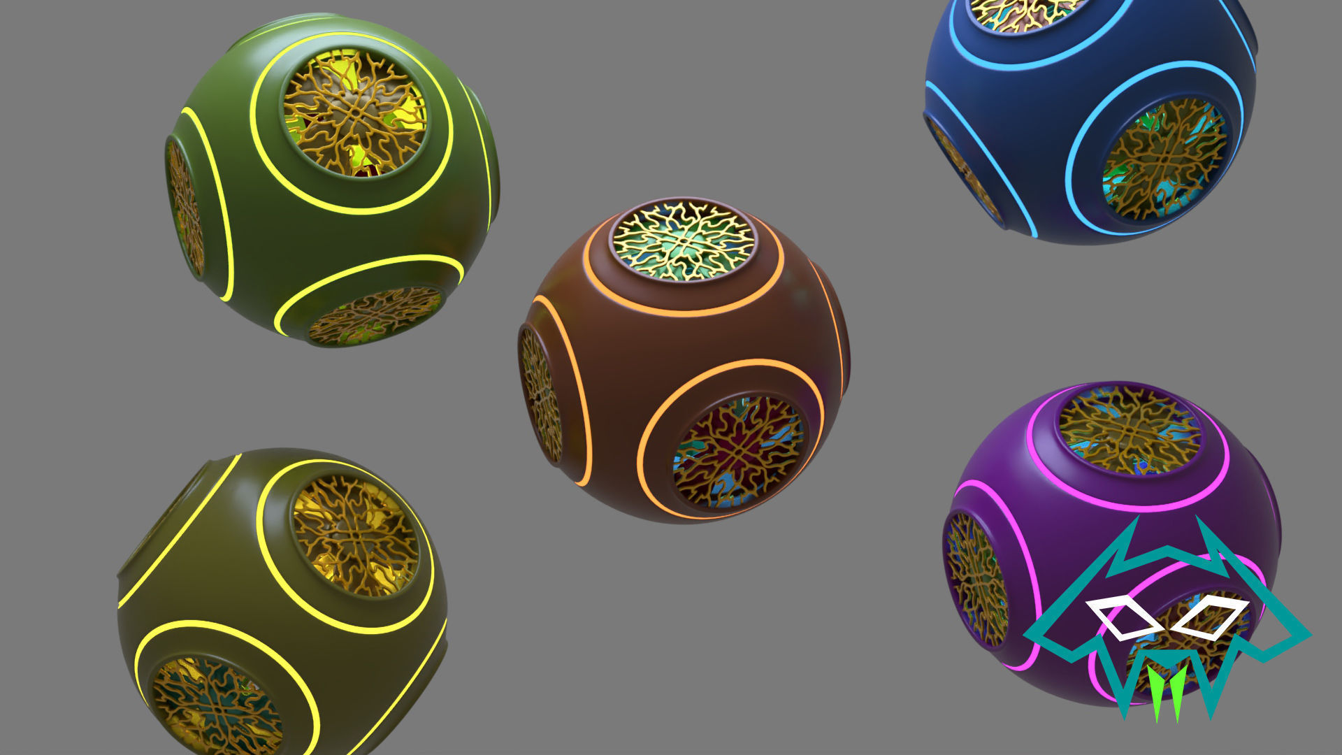 Sci-Fi Powerup Ball Free 3D model_2