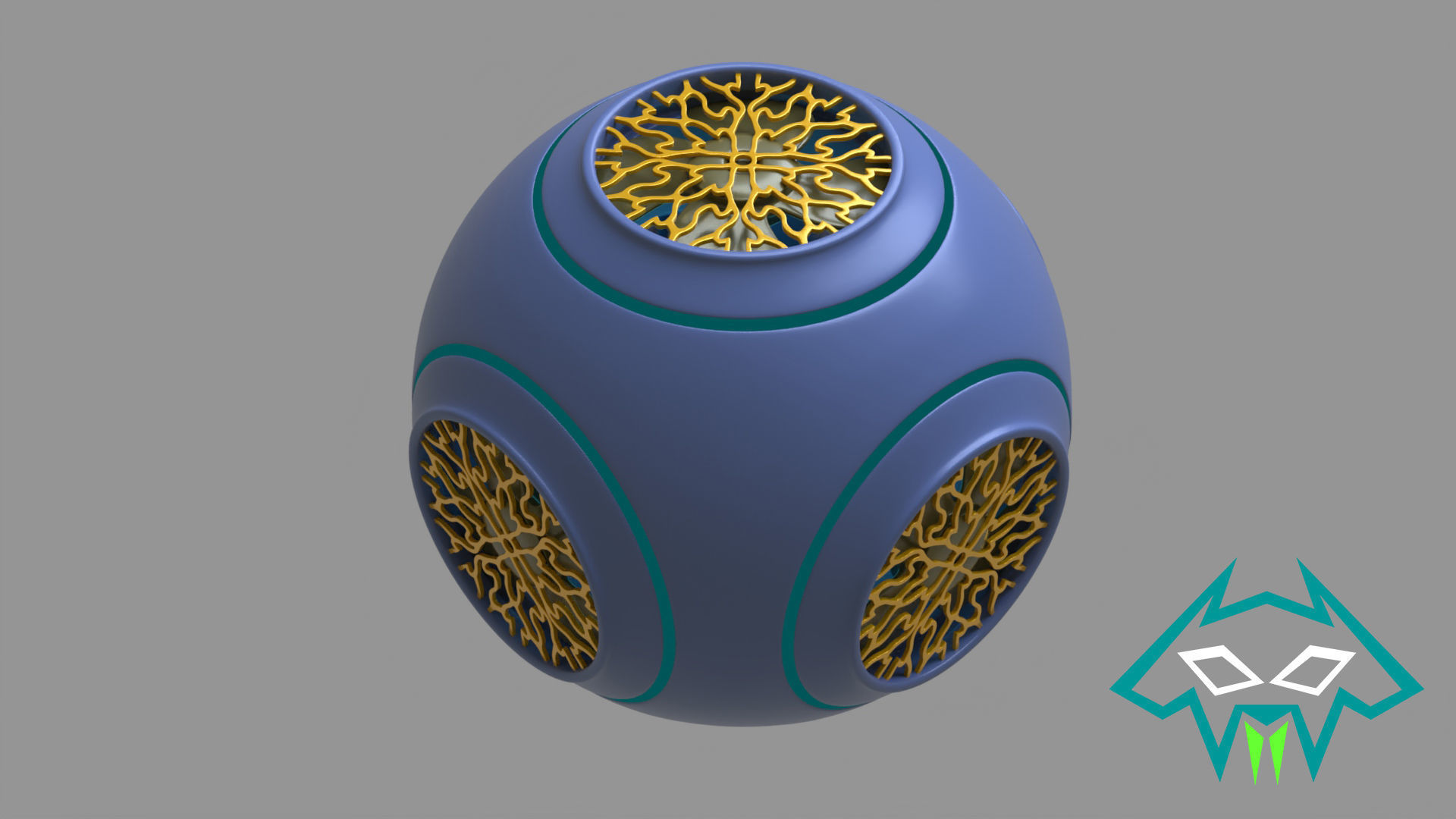 Sci-Fi Powerup Ball Free 3D model_3