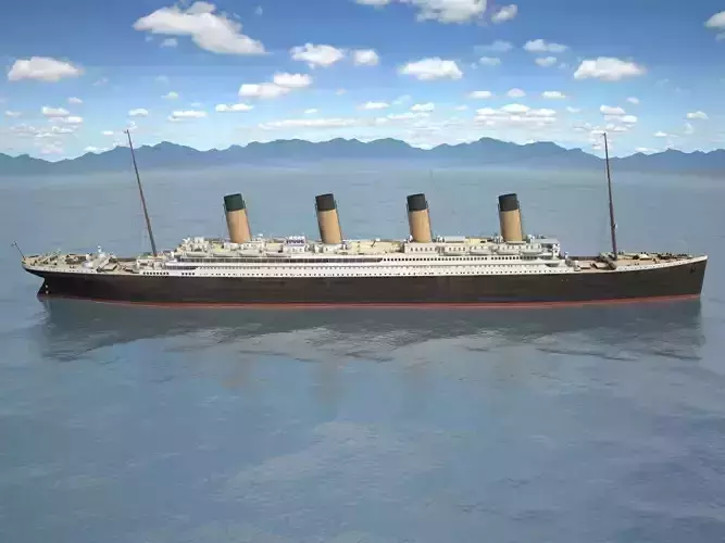 RMS Titanic cruise ship 3D model
