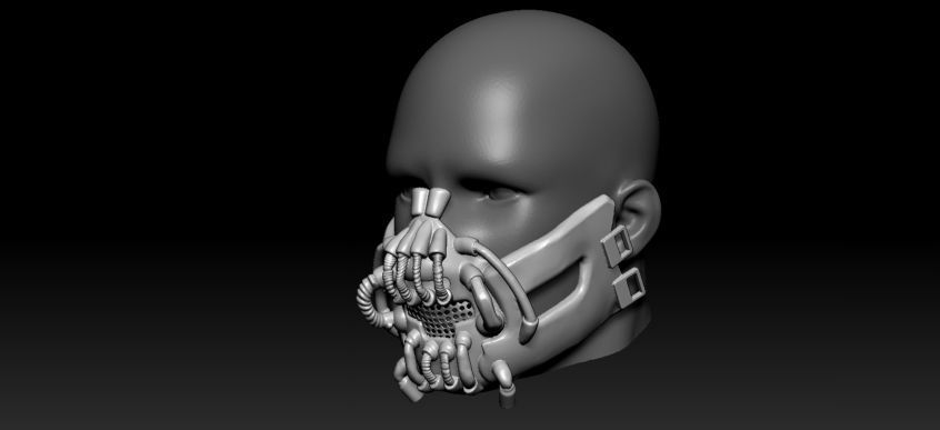 Bane Darth Knight Mask 3D print model_1