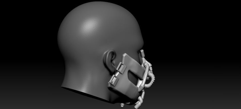 Bane Darth Knight Mask 3D print model_3