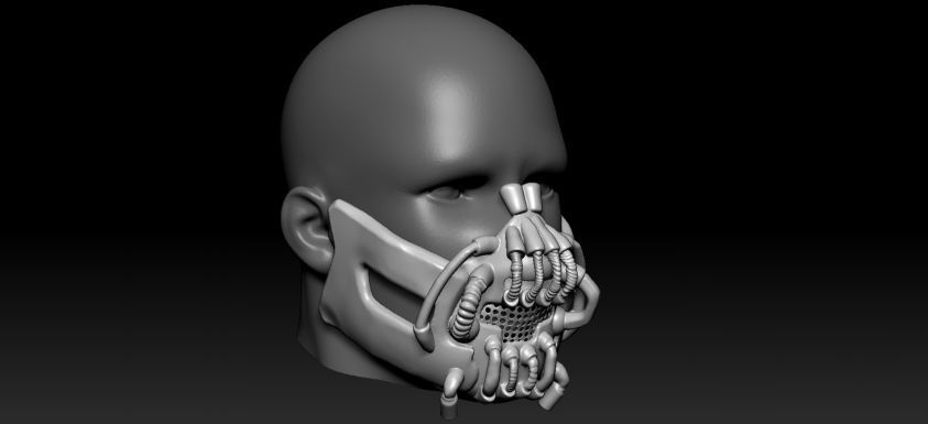Bane Darth Knight Mask 3D print model_17