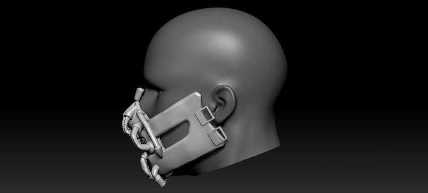 Bane Darth Knight Mask 3D print model_2