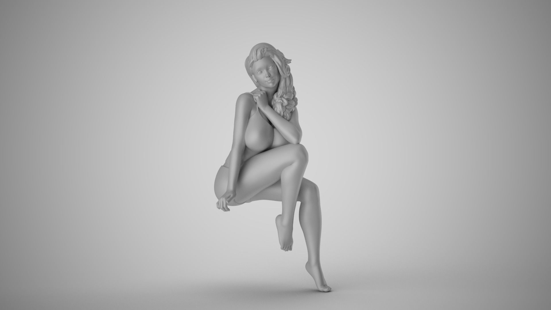 Photogenic Woman 3D print model_2