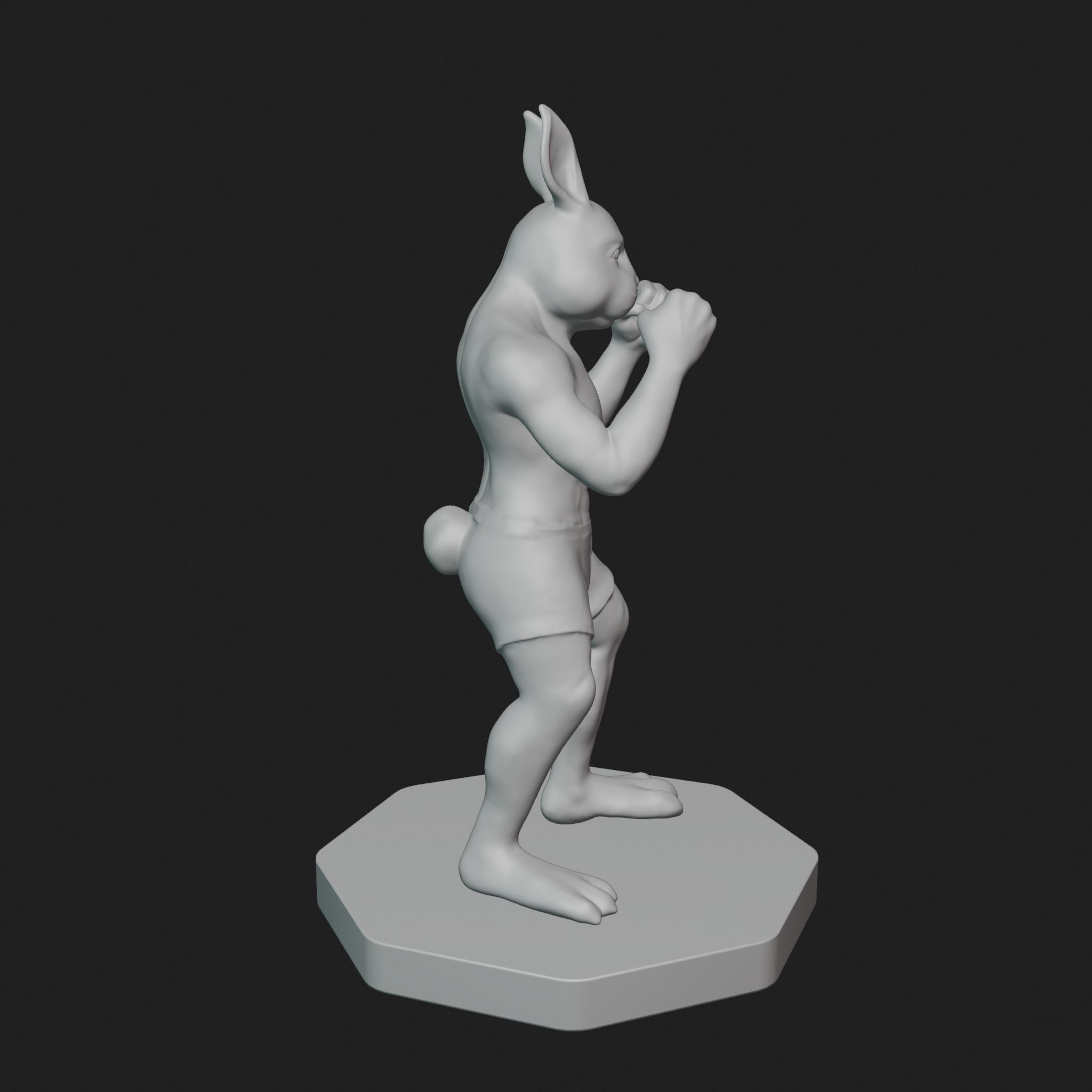 Bunny Fighter Character 3D print model_10