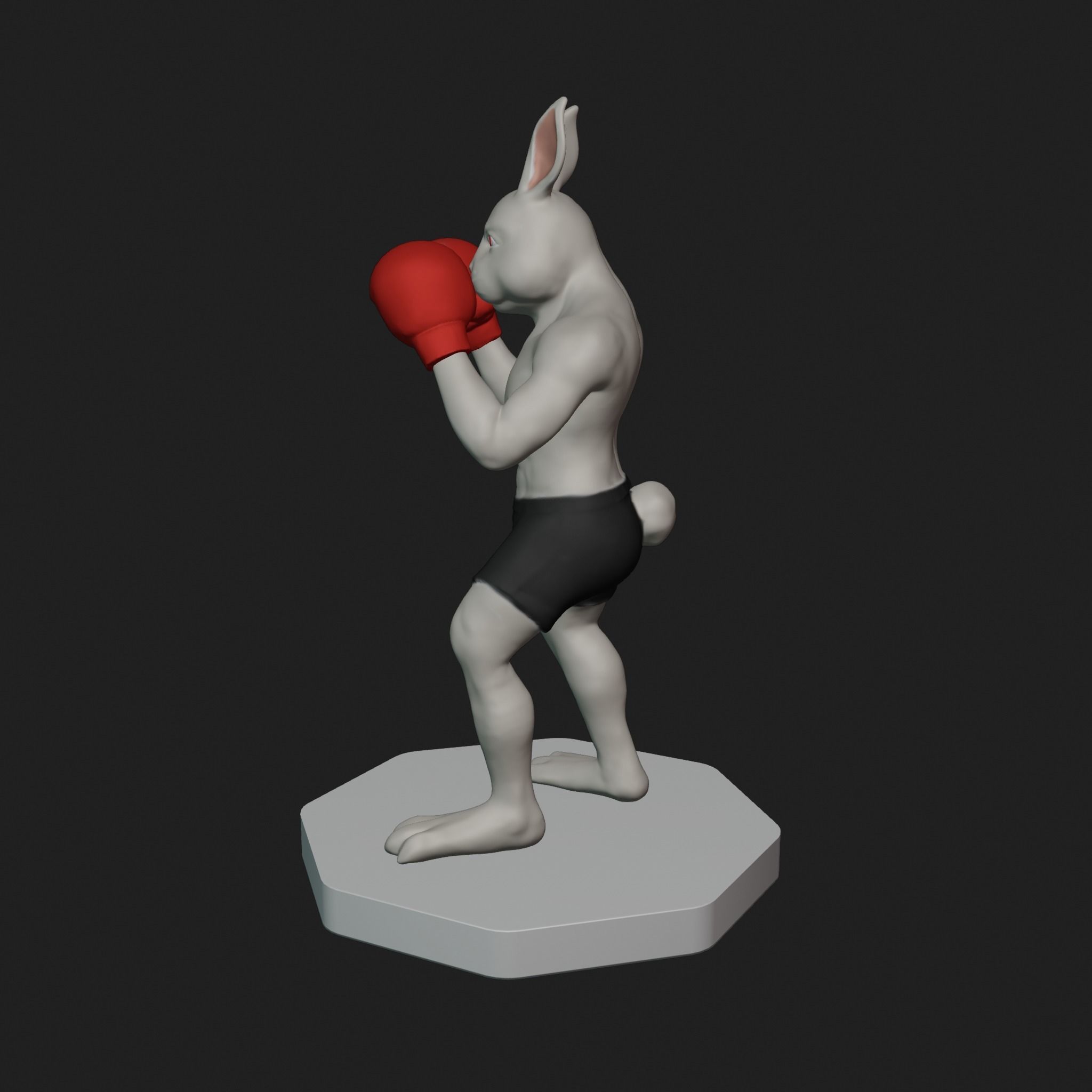 Bunny Fighter Character 3D print model_1