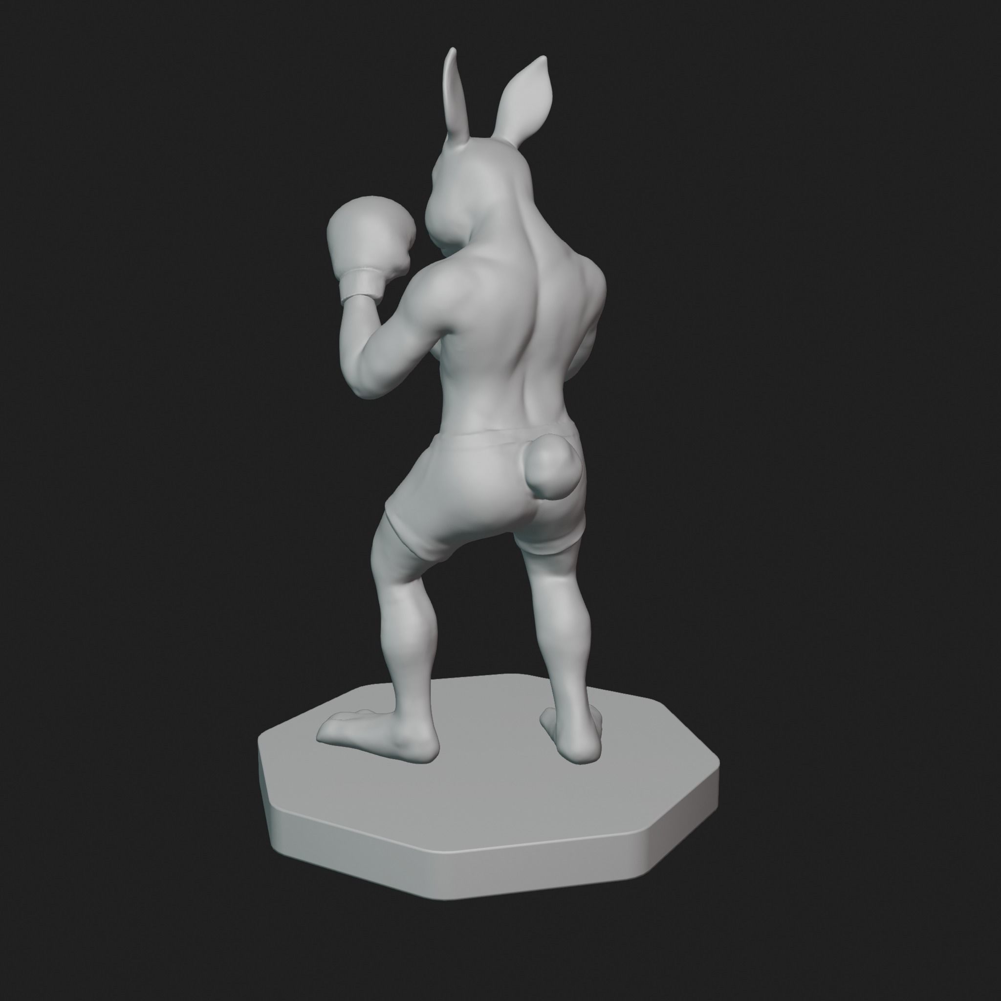 Bunny Fighter Character 3D print model_7