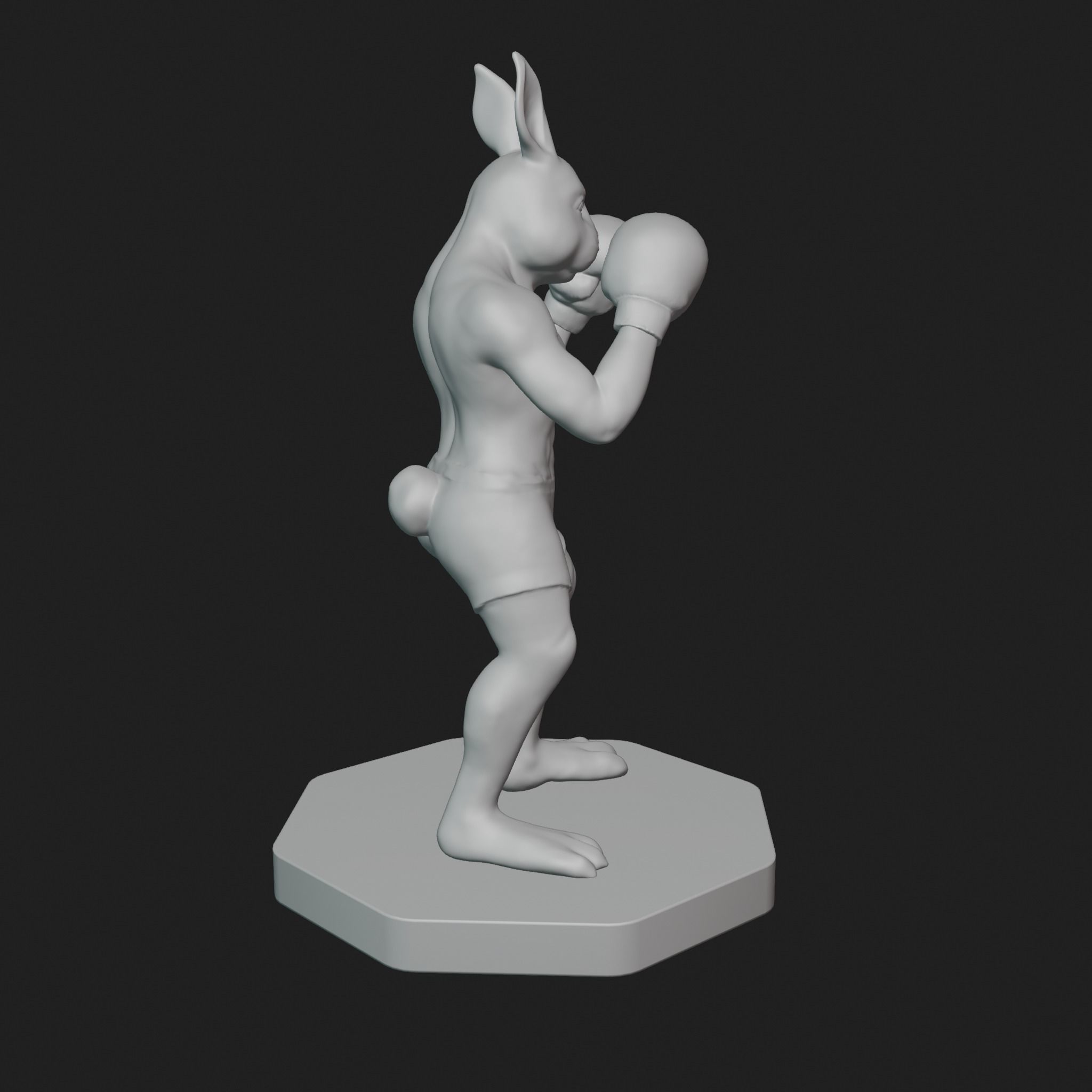 Bunny Fighter Character 3D print model_6