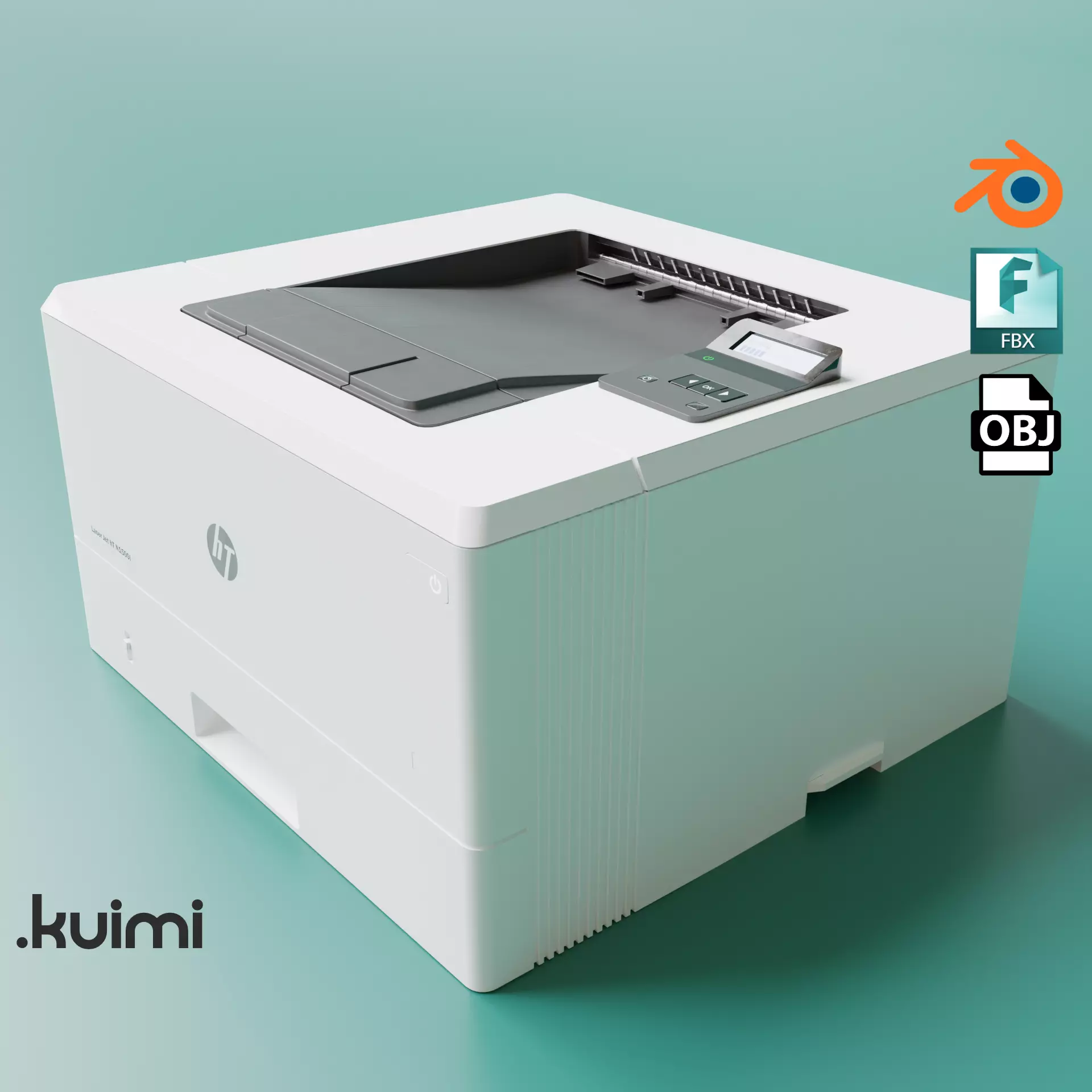 PBR Printer hp laserjet 3D model_0