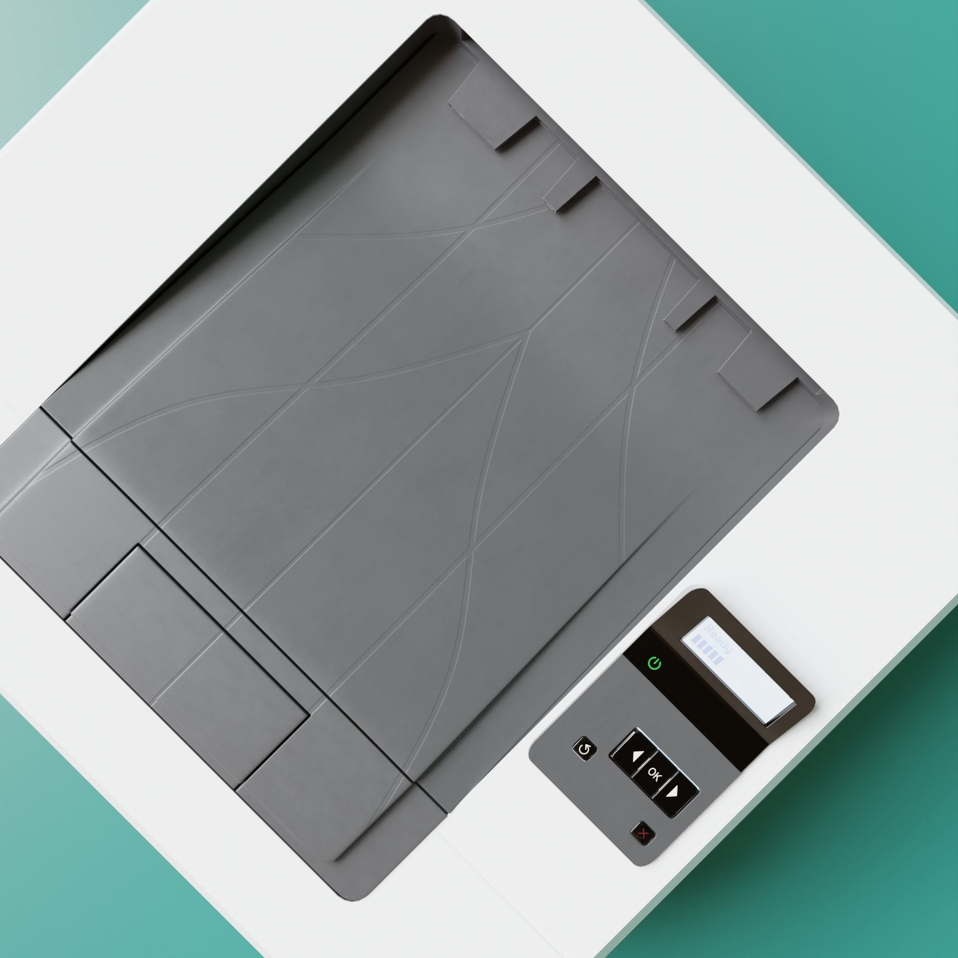 PBR Printer hp laserjet 3D model_1