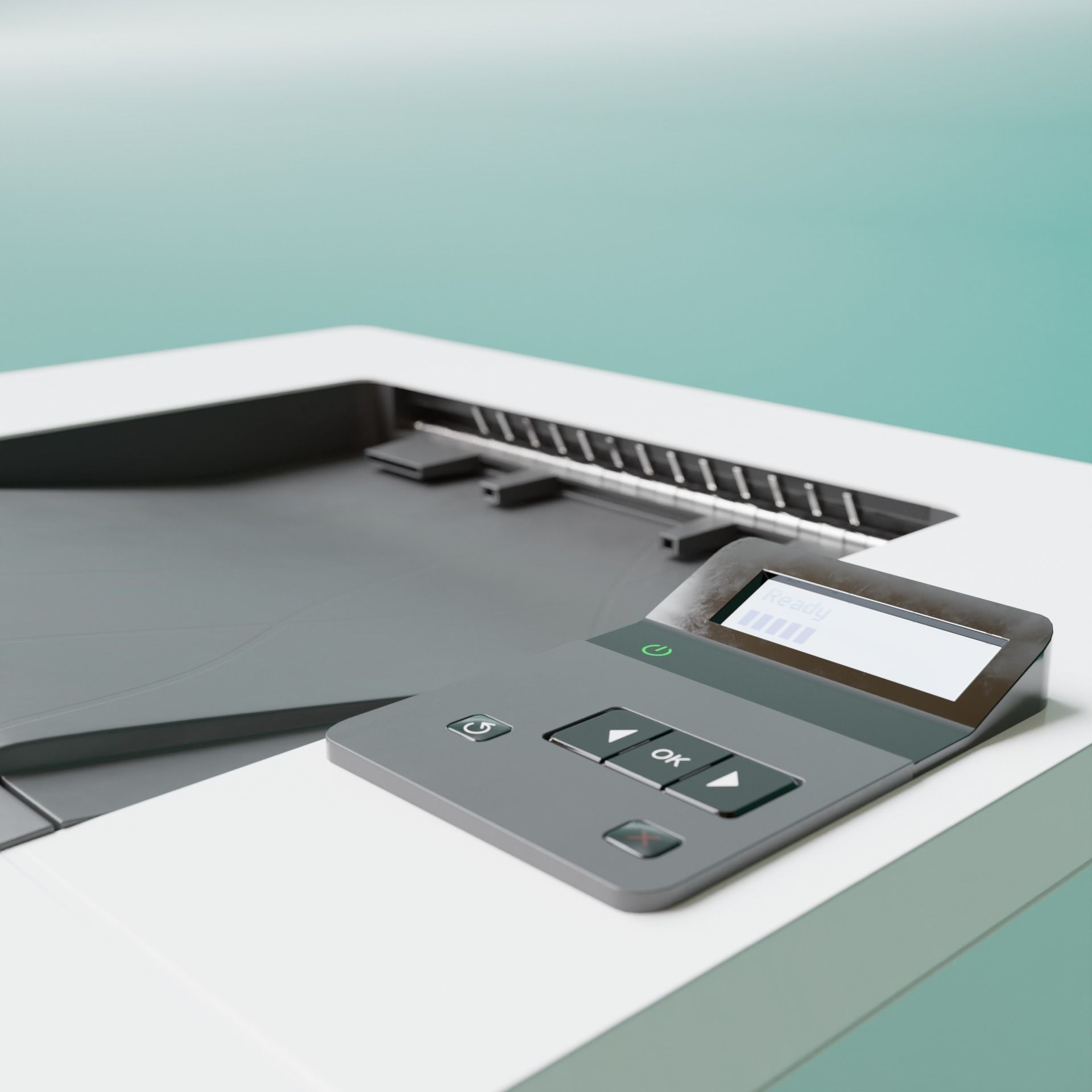 PBR Printer hp laserjet 3D model_2