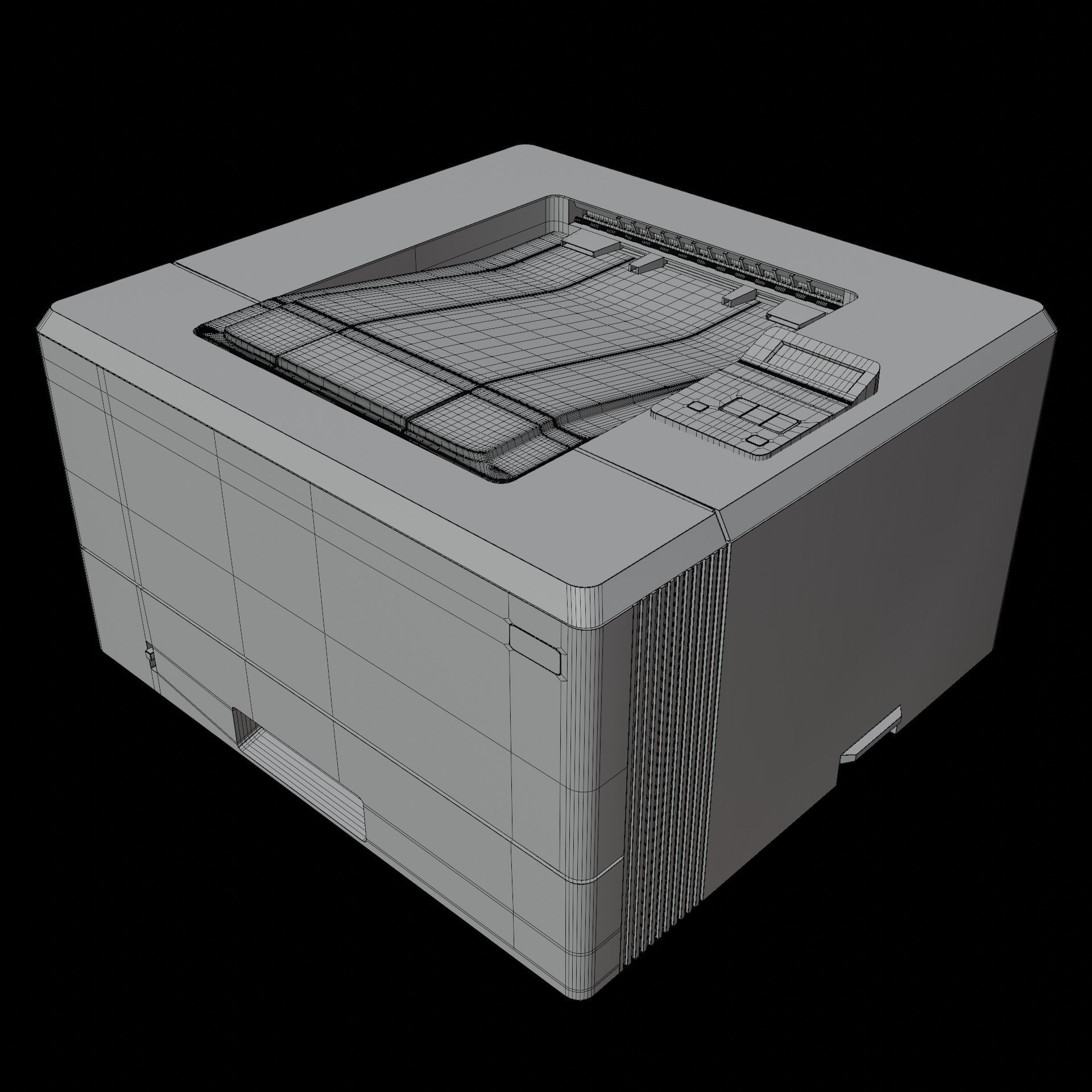 PBR Printer hp laserjet 3D model_7