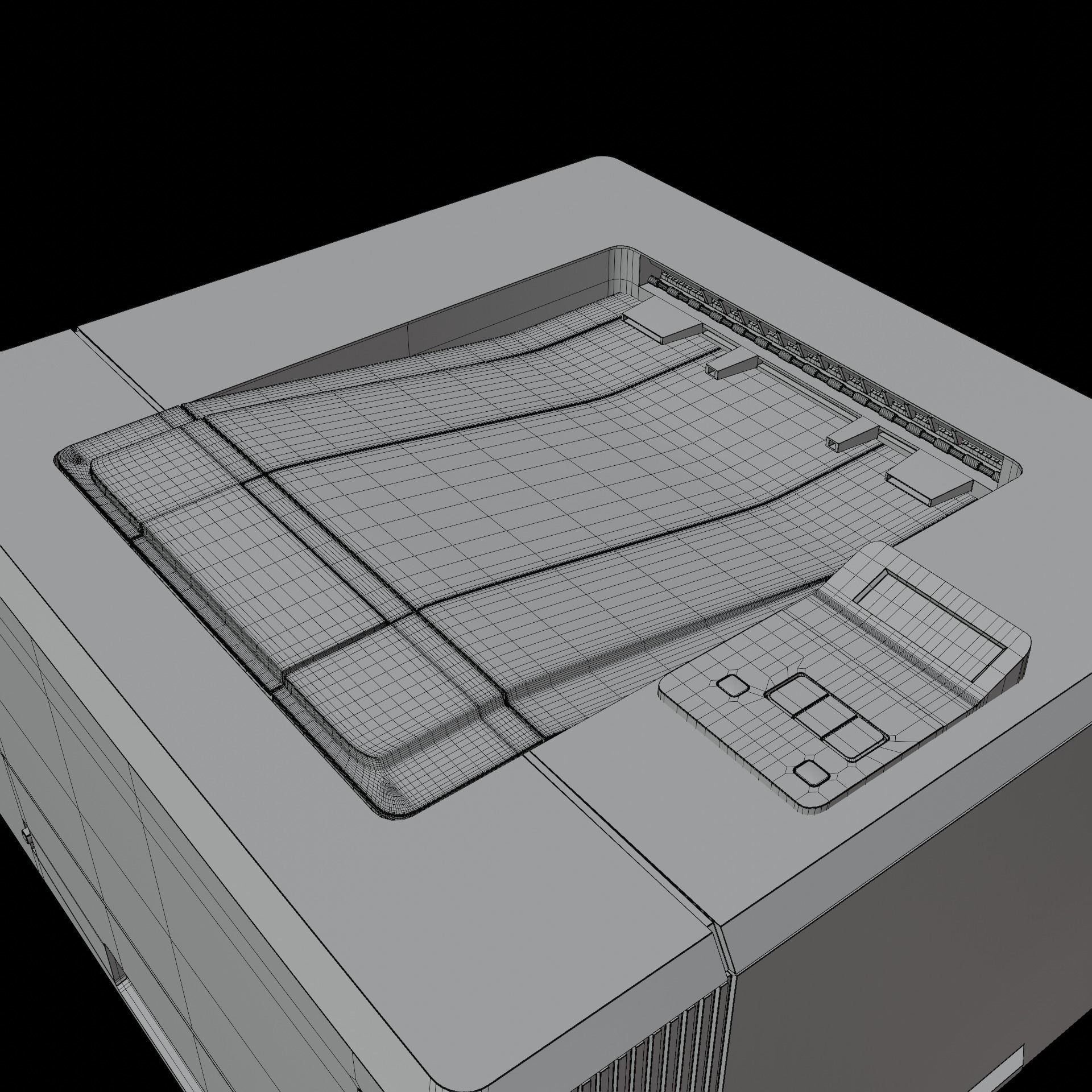 PBR Printer hp laserjet 3D model_8