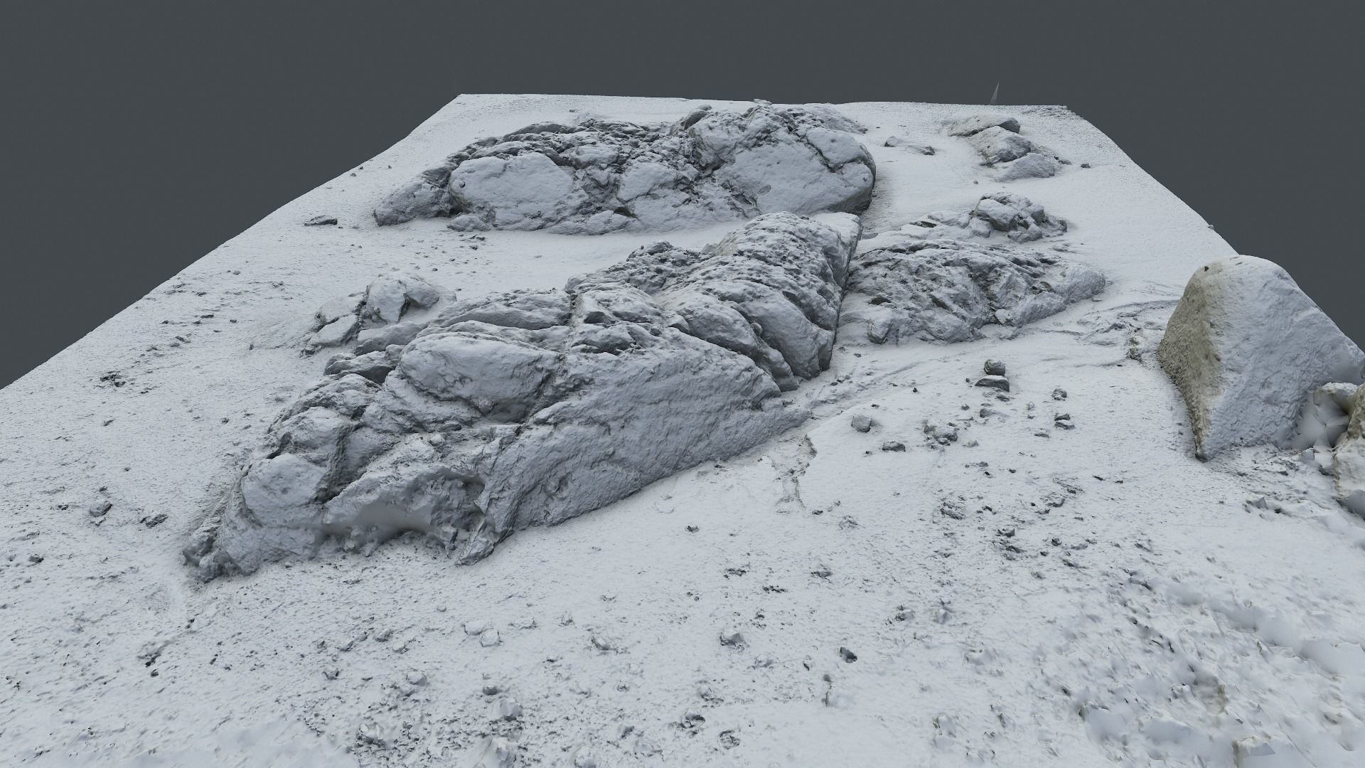 Photoscan Beach Rock 0001 only HighPoly Mesh 16K Texture 3D model_3