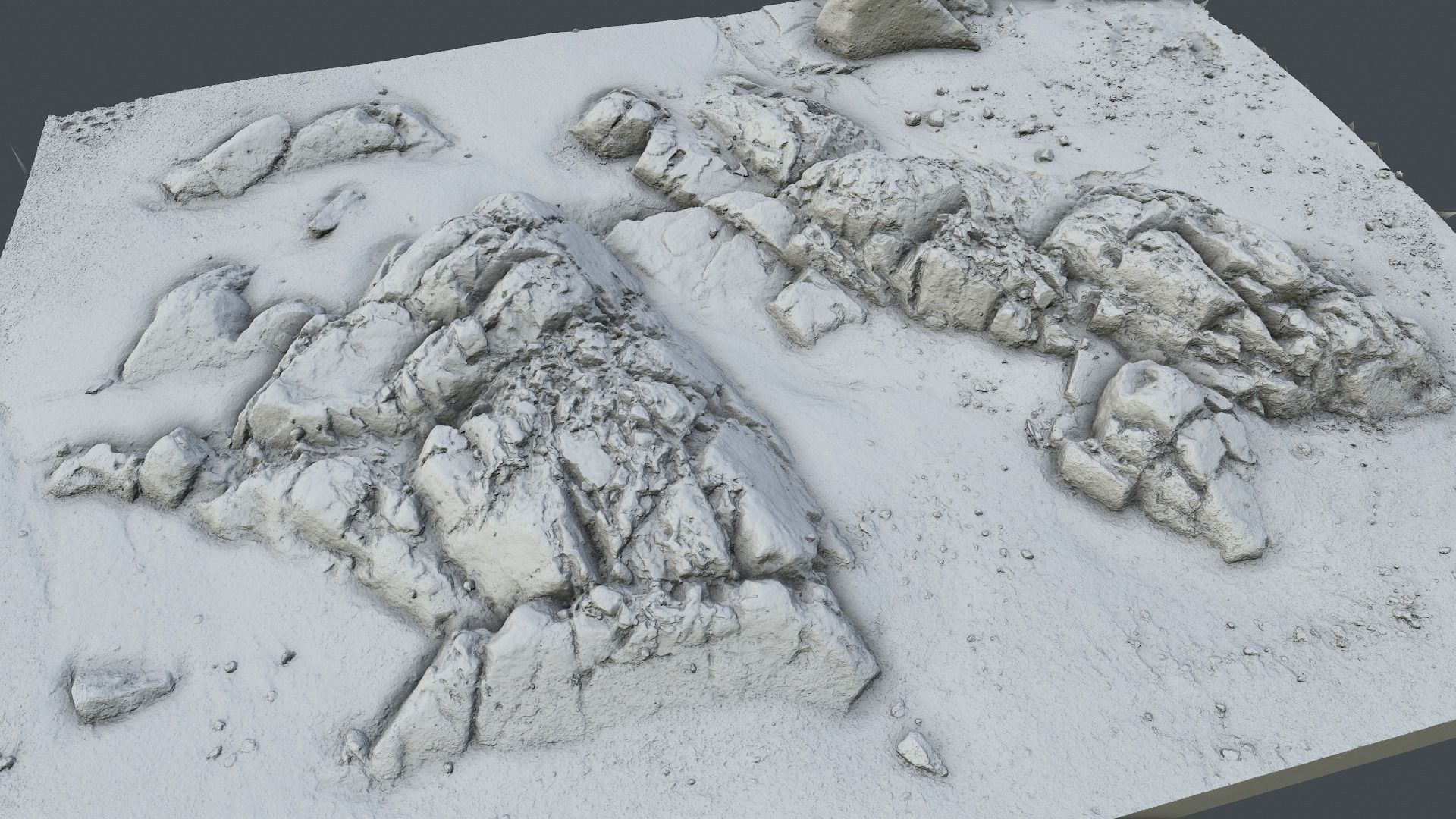 Photoscan Beach Rock 0001 only HighPoly Mesh 16K Texture 3D model_1