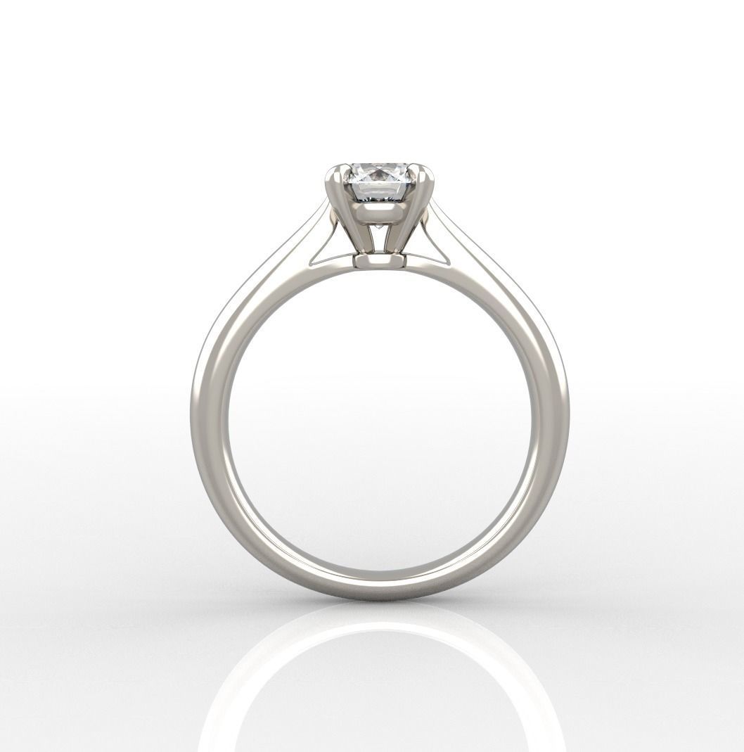 Solitaire Rings 3D print model_3