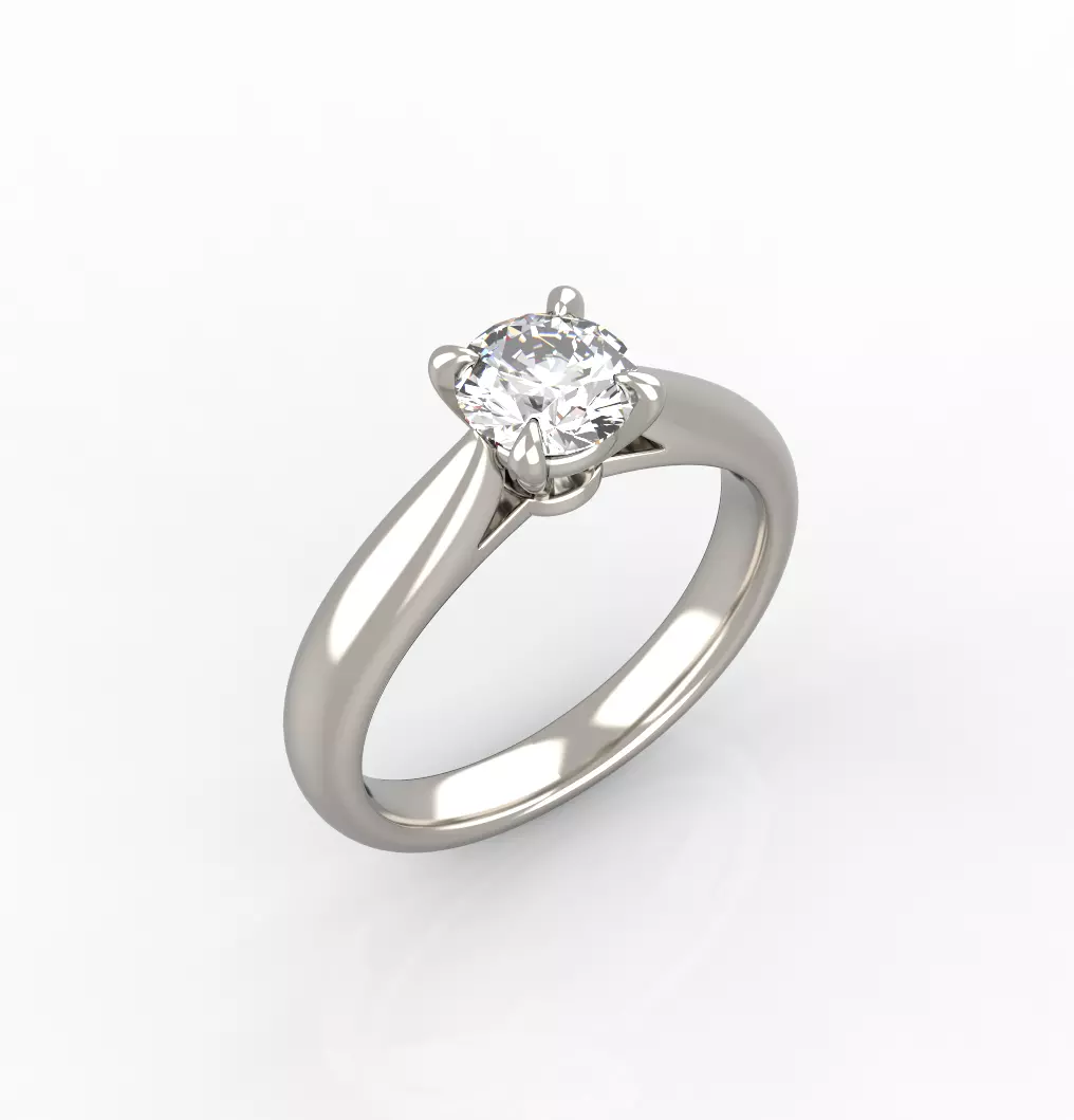 Solitaire Rings 3D print model_0