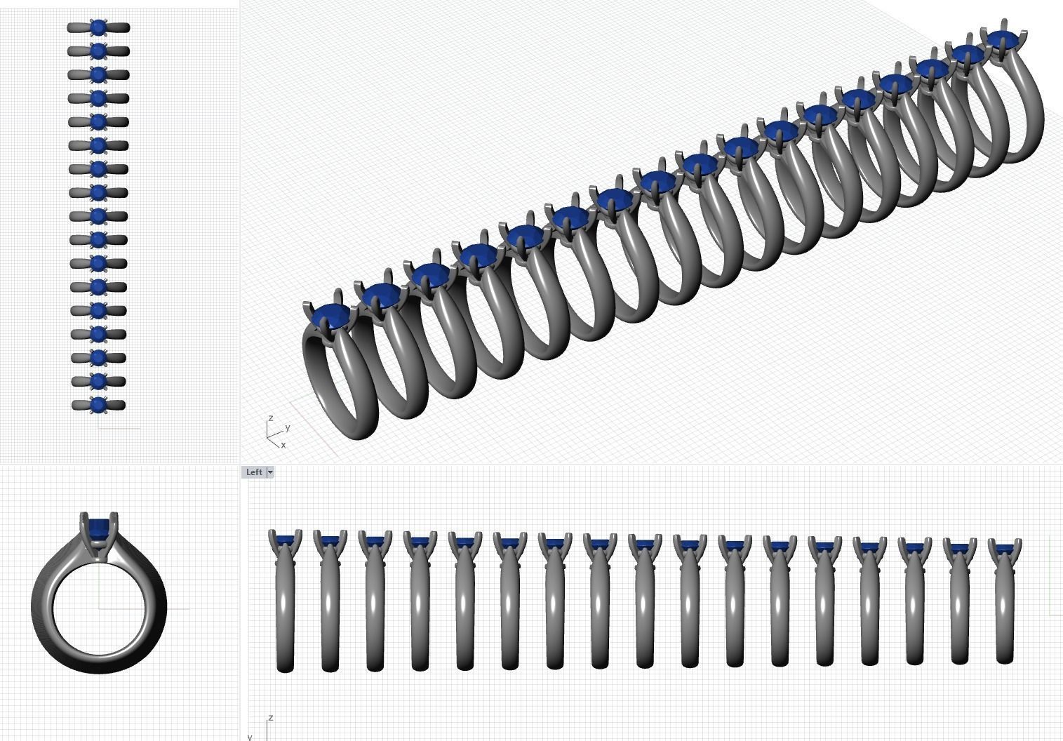 Solitaire Rings 3D print model_8