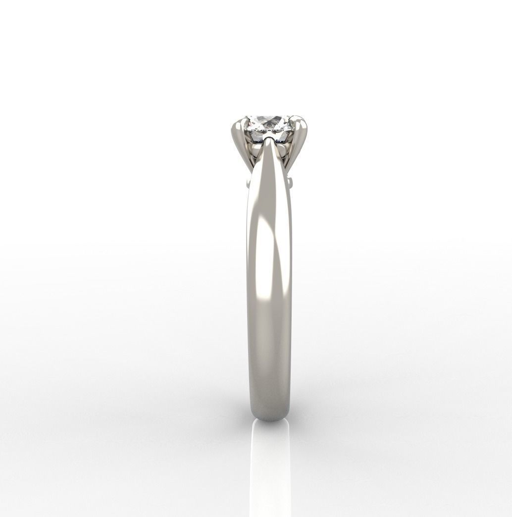 Solitaire Rings 3D print model_4