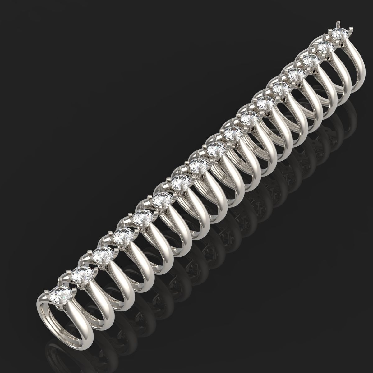 Solitaire Rings 3D print model_2