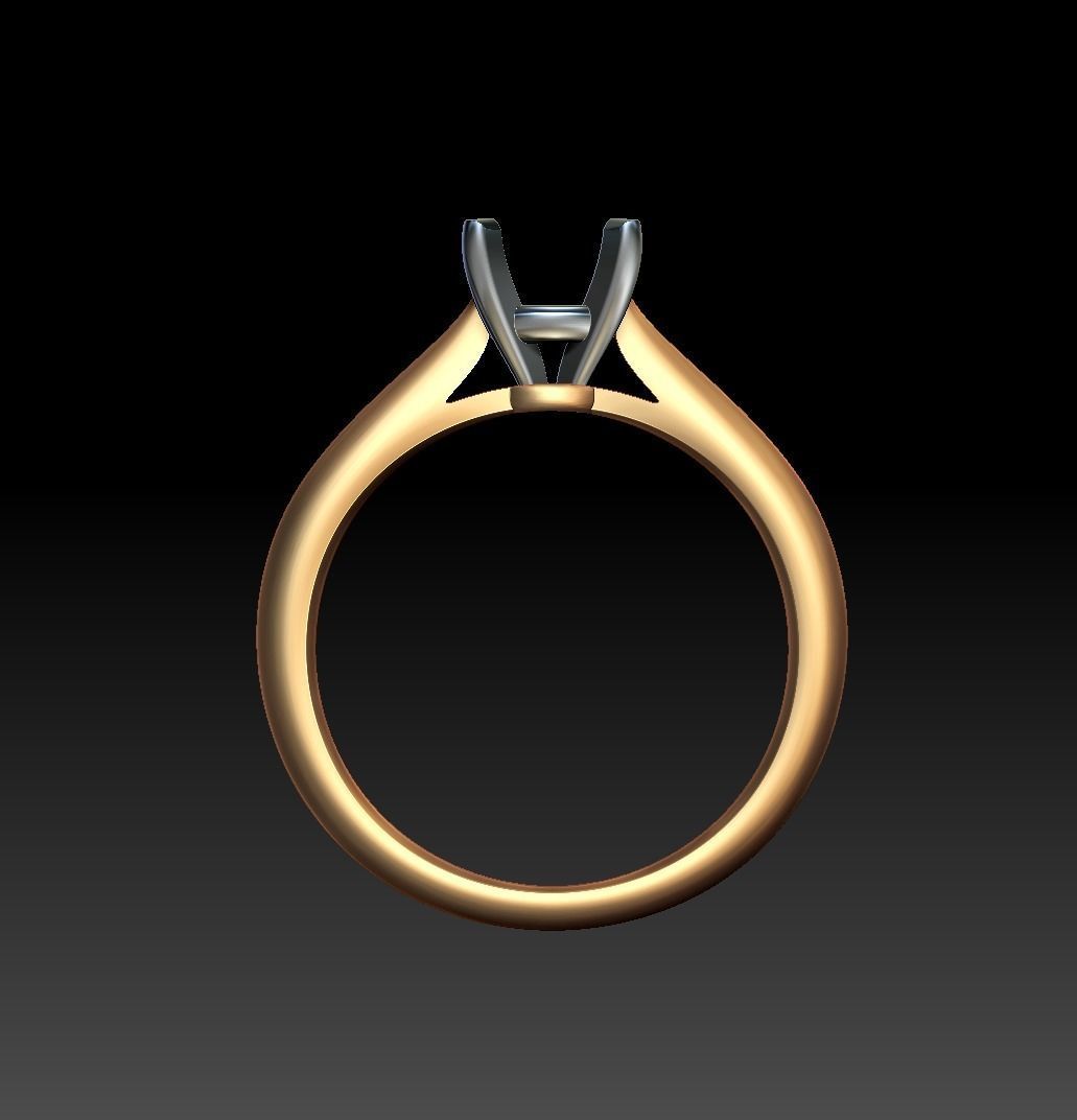 Solitaire Rings 3D print model_12