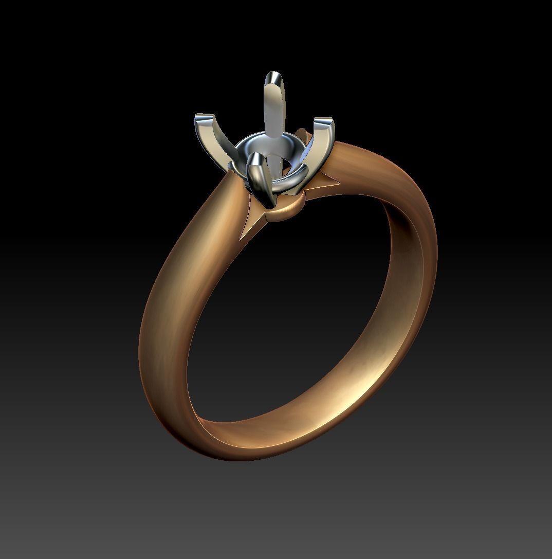 Solitaire Rings 3D print model_13