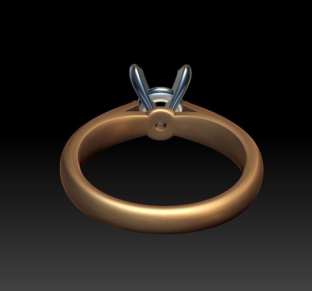 Solitaire Rings 3D print model_14