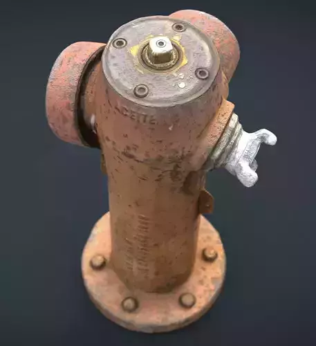 Fire Hydrant Low-poly 3D model