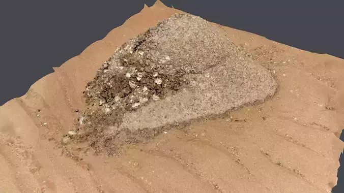 Photoscan Beach Rock 0003 only HighPoly Mesh 16K Texture
