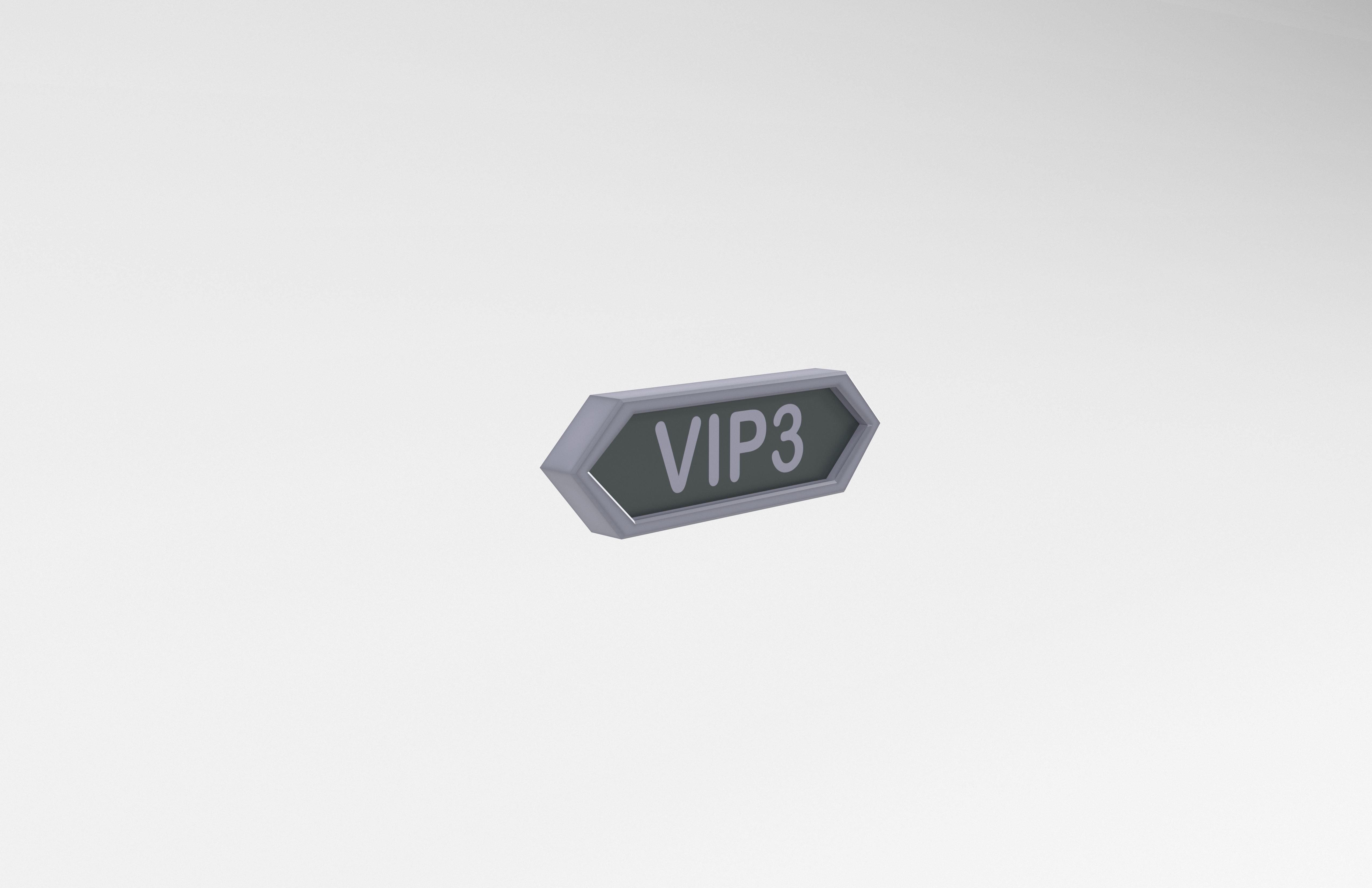 Game VIP Symbol v2 004 Low-poly 3D model_3