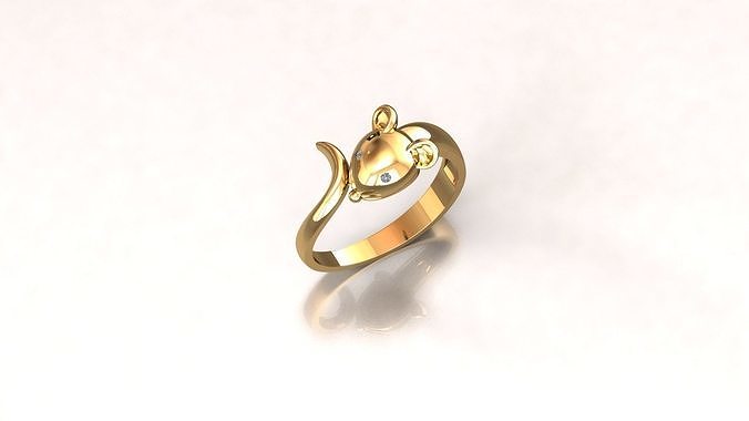 mouse ring 3D print model