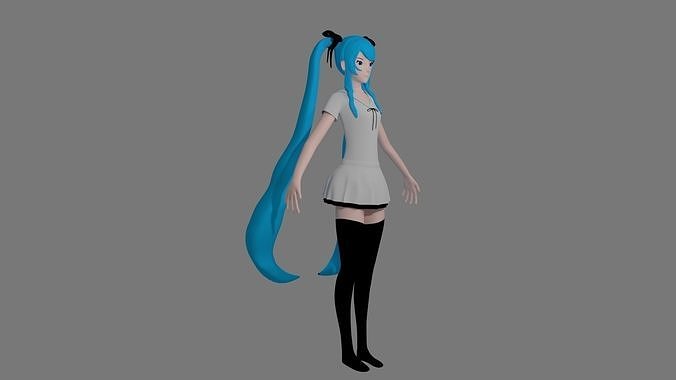 HATSUNE MIKU I anime model 3D model