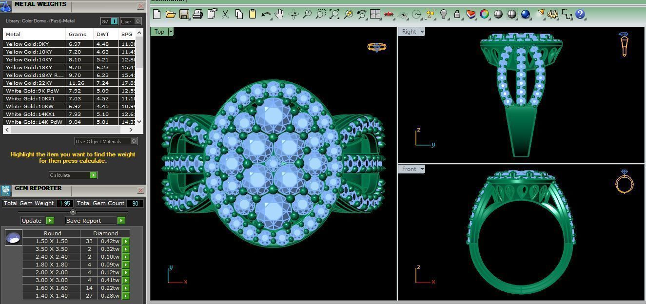 Luxury Halo Ring 3D print model_16