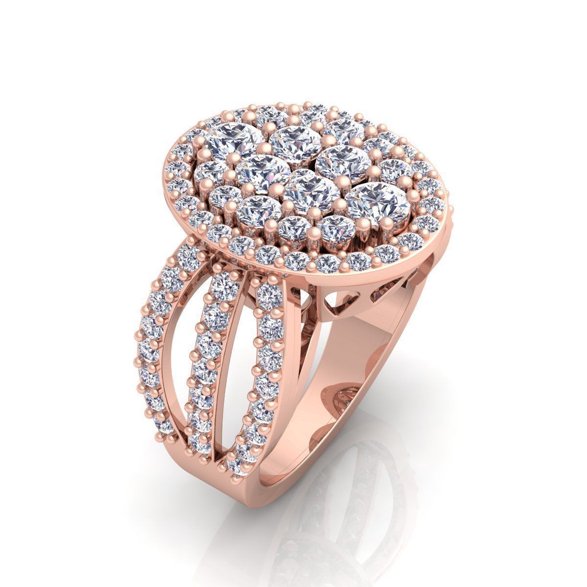 Luxury Halo Ring 3D print model_11