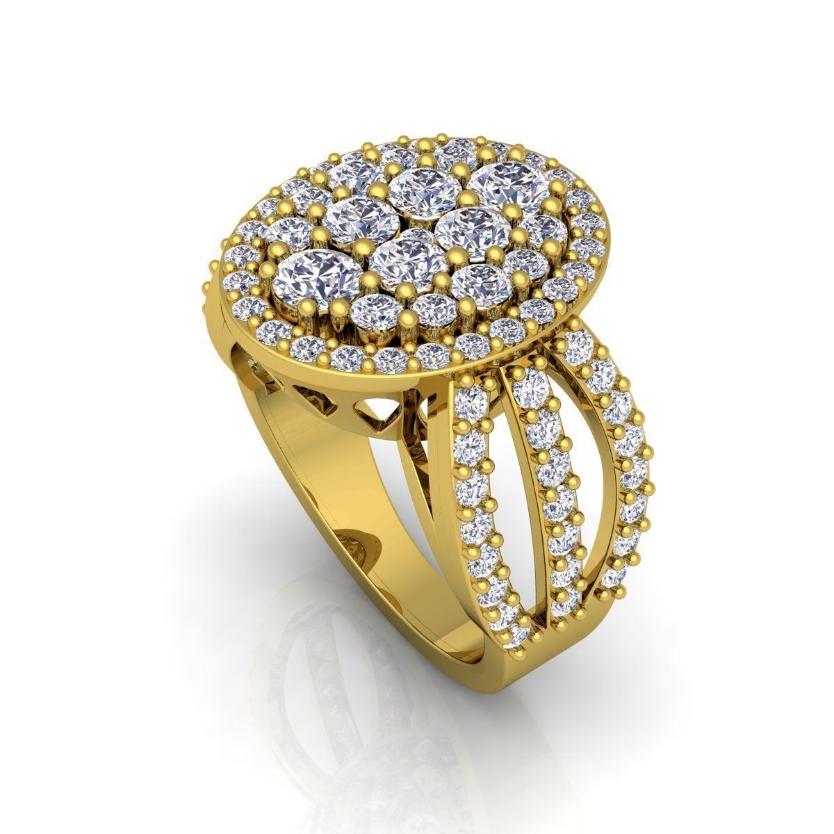 Luxury Halo Ring 3D print model_13