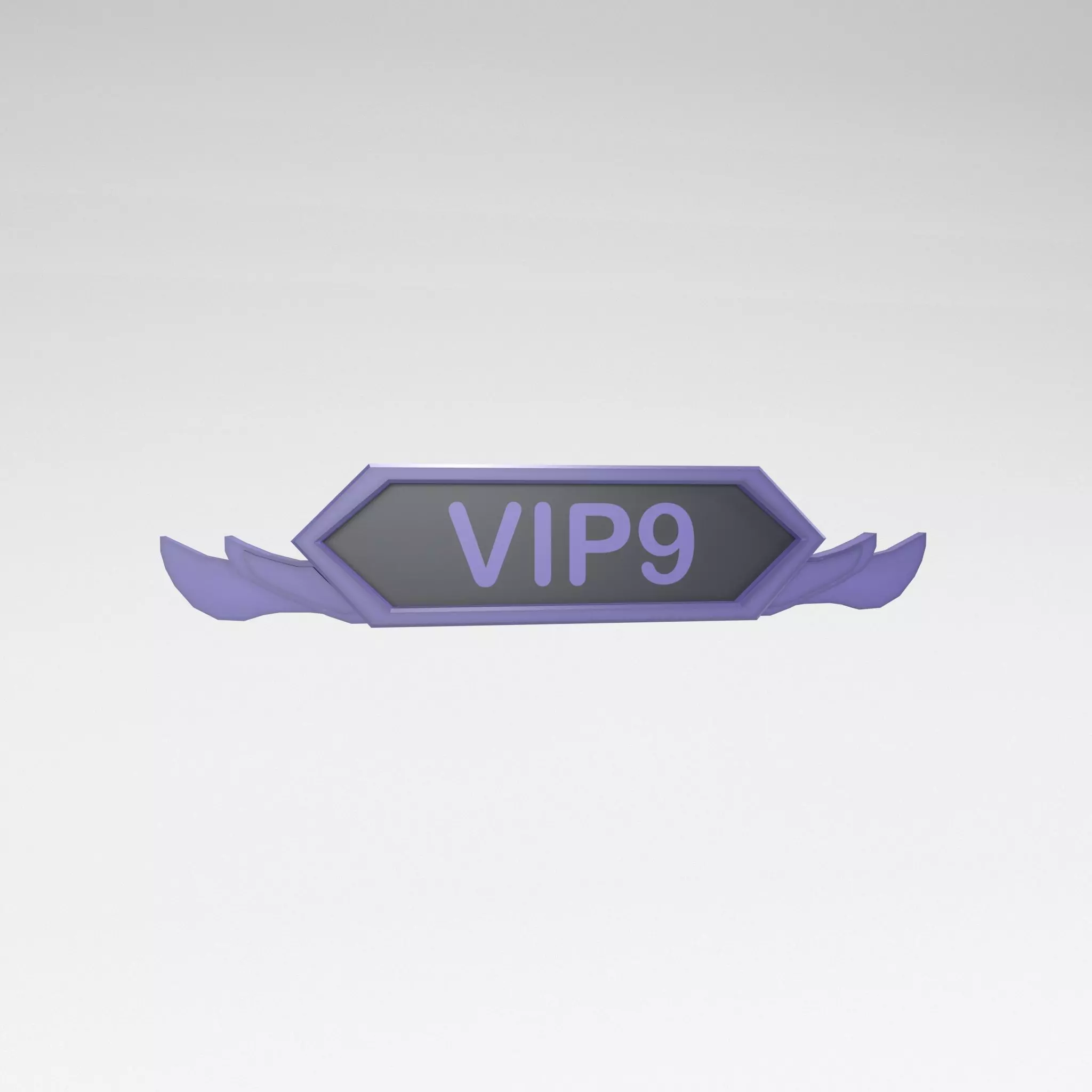 Game VIP Symbol v3 003 Low-poly 3D model_0